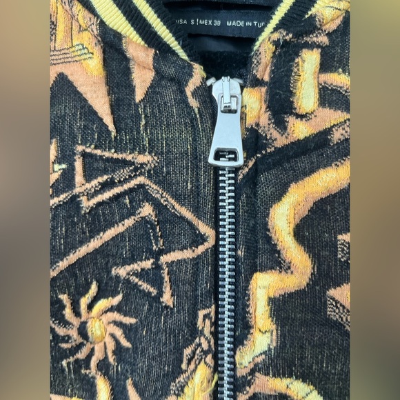 Zara JACQUARD BOMBER JACKET - Picture 5 of 15